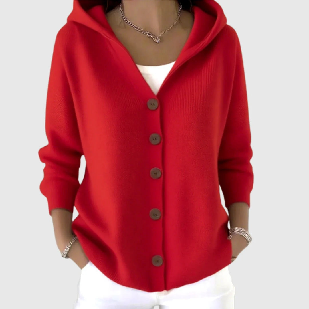 Gloria | Cardigan de punto con capucha