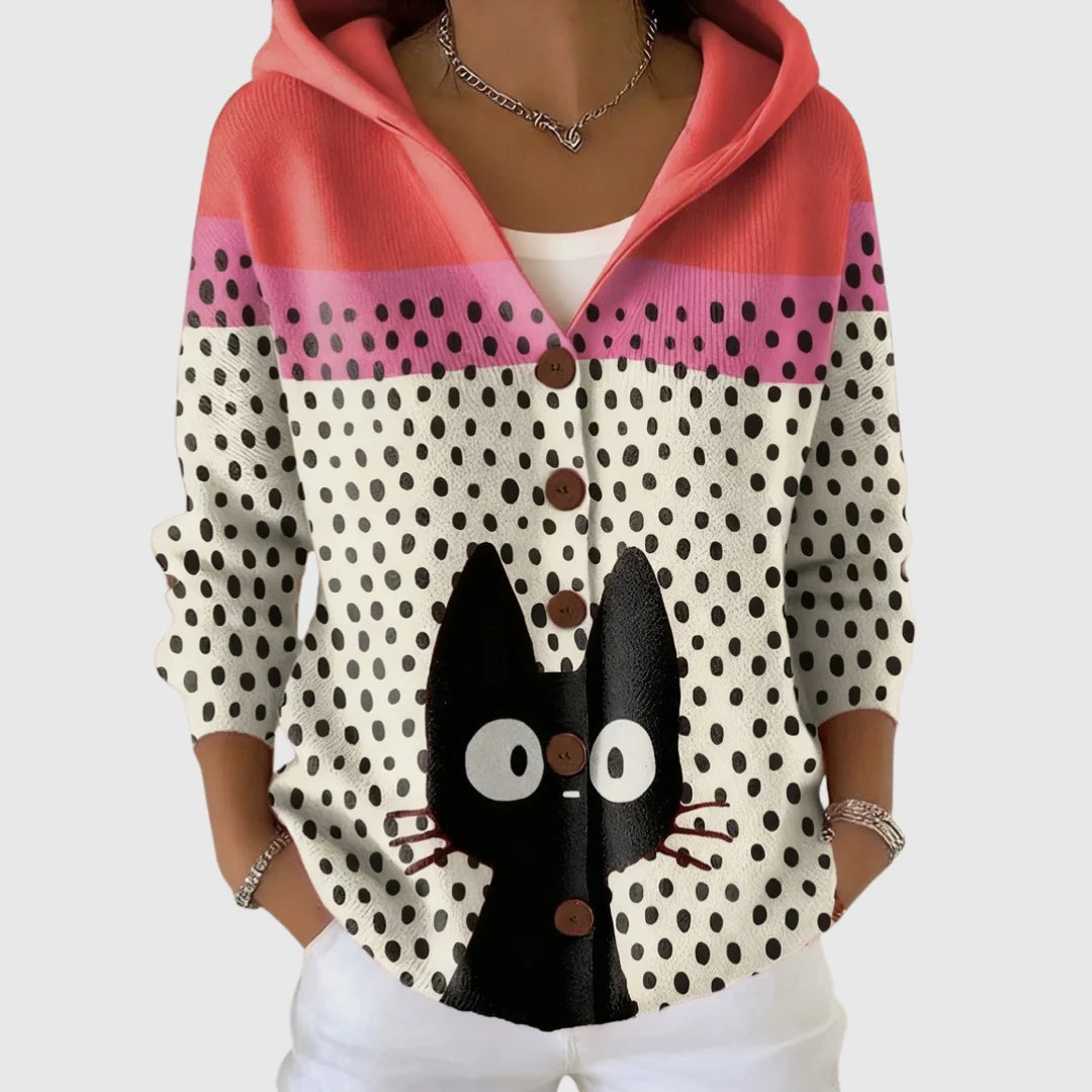 Gloria | Cardigan de punto con capucha