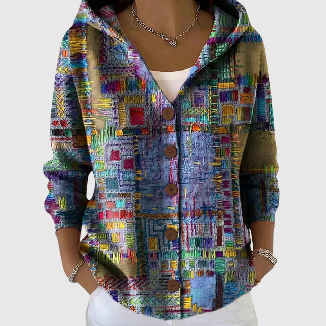 Gloria | Cardigan de punto con capucha