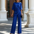 Jasmin | Conjunto de Blusa Drapeada y Pantalón Ancho