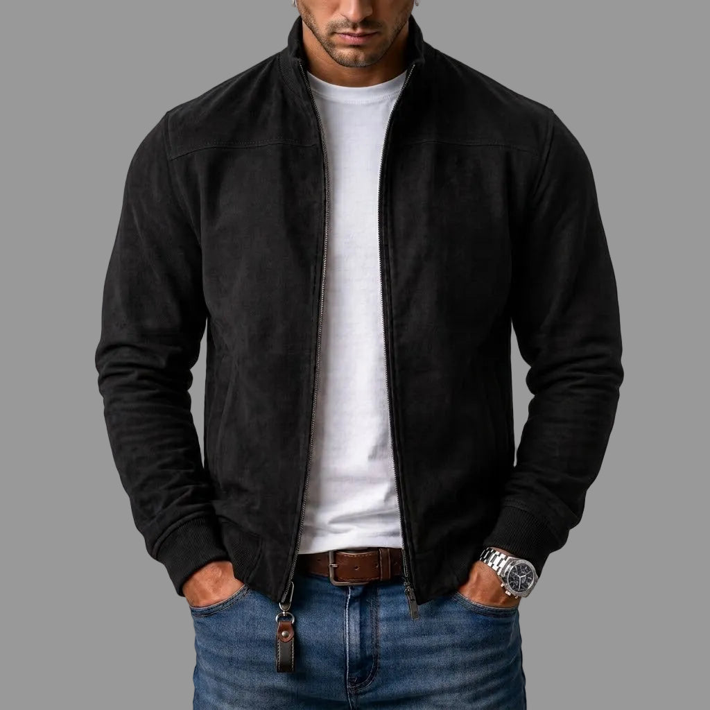 Nico | Chamarra Bomber de Gamuza