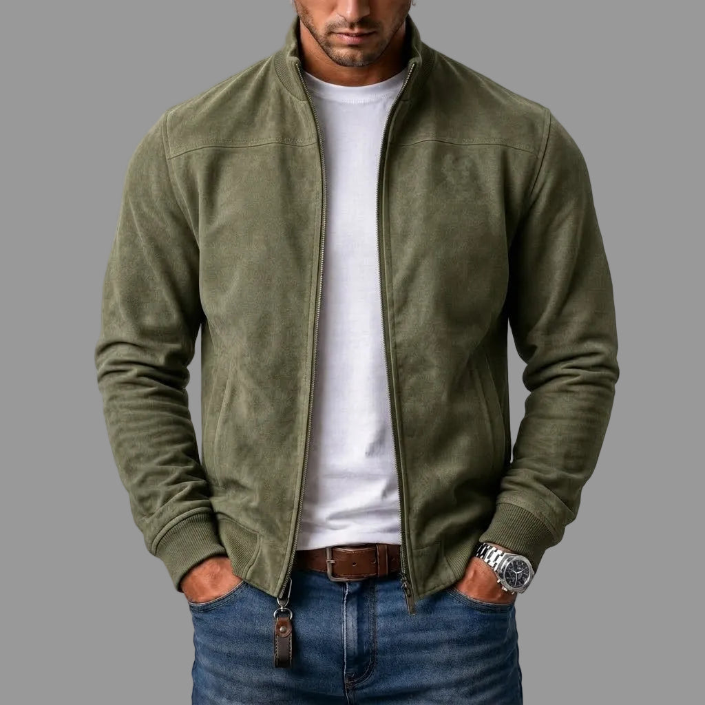 Nico | Chamarra Bomber de Gamuza