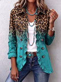 Beatrice | Blazer de leopardo degradado con volantes