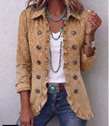 Chiara | Chamarra estampada estilo western con volantes