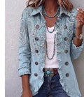 Emilia | Chamarra de paisley vintage con volantes