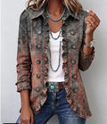 Flavia | Chamarra vintage degradada texturizada con volantes