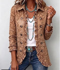 Noemi | Chamarra bohemia floral vintage con volantes