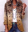 Paola | Blazer de leopardo degradado con volantes
